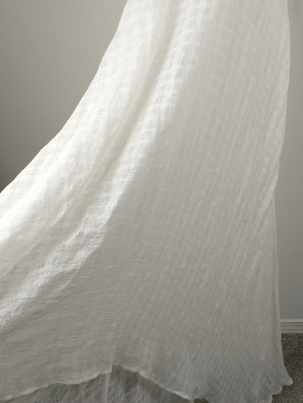 Cult Gaia Halter Maxi Dress XS Off White Sheer Linen Gauze Beach Coverup - Picture 5 of 13